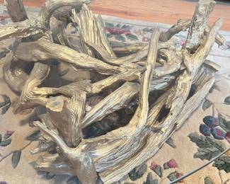 Gilt driftwood coffee table 