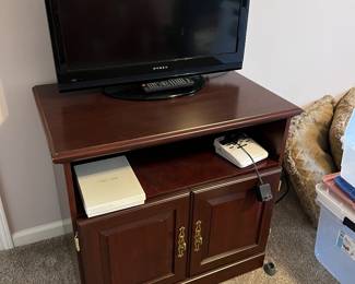 Small flat screen TV & small stand