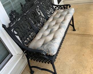 Iron outdoor bench 