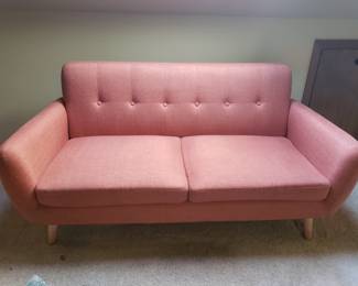 MCM sofa (looks pink in photo, but actually orange)