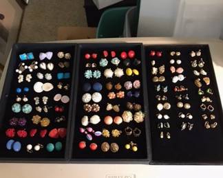 Exciting Earrings - Vtg clip & screw back only