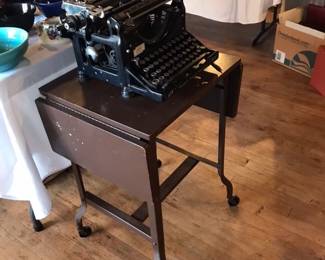 Beautiful Underwood Typewriter on metal typewriter table