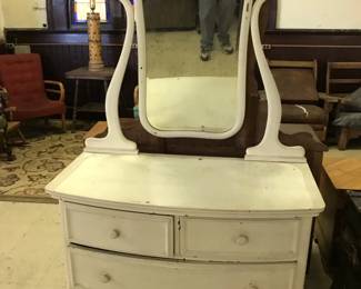 Sweet painted, mirrored dresser