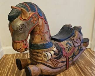 HAND CRAFTED PAINTED ROCKING HORSE
