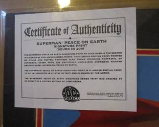 Autographed Superman " Peace On Earth"