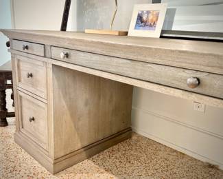 Pottery Barn "Livingston" Executive Desk in Seadrift finish