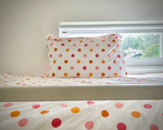 Matching linens for FOUR twin bunk beds (sorry, bunk bed system is not for sale)