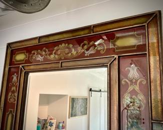 Red Italian-style mirror