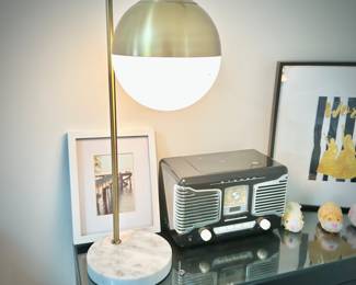Modern lamp with marble base