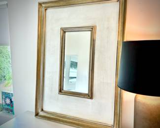 Wall mirror with wide matte
