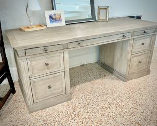 Pottery Barn "Livingston" Executive Desk in Seadrift finish