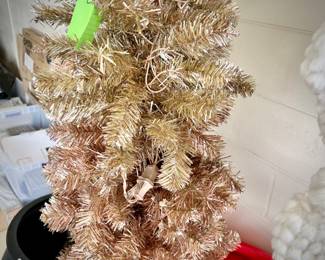 Rose gold artificial tree
