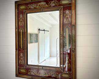 Red Italian-style mirror