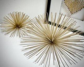 MCM-style metal sea urchin decor