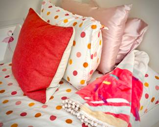 Matching linens for FOUR twin bunk beds (sorry, bunk bed system is not for sale)