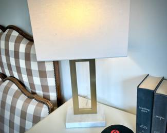 Modern lamp with marble base