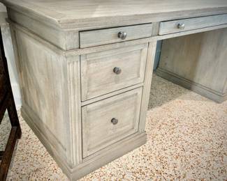 Pottery Barn "Livingston" Executive Desk in Seadrift finish