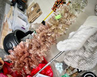 Rose gold artificial tree