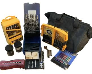 Allotment of Drill Bits w Bag 