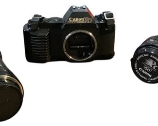 Canon T50 Camera w Lenses and Bag 