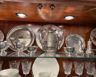 Silverplate serving pieces
