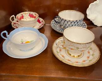 More tea cups and saucers