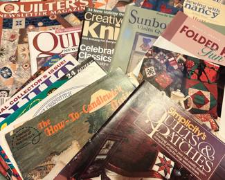 Quilting and knitting magazines and patterns