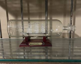 Pilgrim Glass ship in a bottle