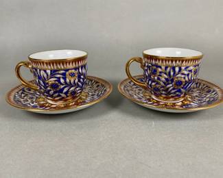Pair Of Thai Porcelain Demitasse Cups And Saucers
