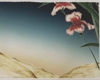 Daniel Goldstein (American, B. 1950) American "Iris At Dusk", 1986, Color Block Print, Edition 34/100
