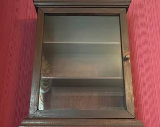 Wall Hanging Curio Cabinet Or Display Cabinet With Glass Door
