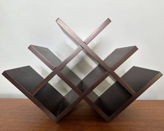 Mid Century Modern Style Counter Top Wine Rack
