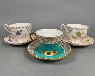 Collection Princess Anne & Adderley Tea Cups And Saucers
