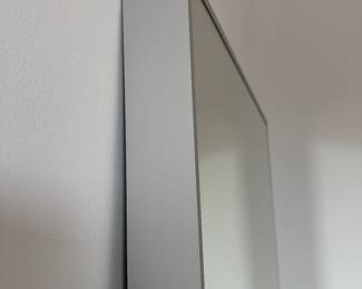Silver Frame Floor Mirror. Measures 31" W x 77" H. Photo 2 of 3.