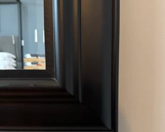 Ebonized Wood Frame Mirror. Measures 3' x 5' 6". Photo 2 of 2.