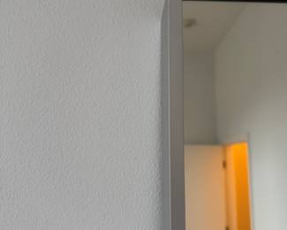 Silver Frame Floor Mirror. Measures 31" W x 77" H. Photo 3 of 3.