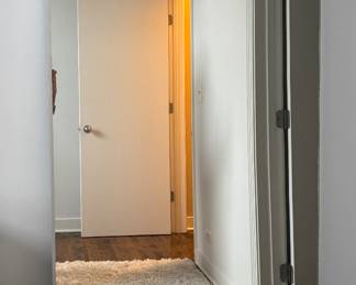 Silver Frame Floor Mirror. Measures 31" W x 77" H. Photo 1 of 3.