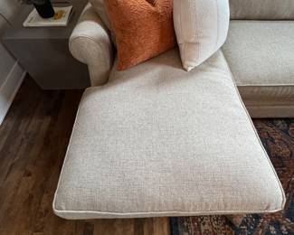 Three-Piece Arhaus Sectional Sofa with Chaise. Measures 96" X 40" D x 140". Chaise Measures 66" D. Photo 3 of 4.