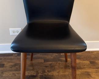 Set of 6 Faux Leather Dining Chairs (One Needs Repair). Each Measures 17" x 17" With 19" Seat Height. Photo 1 of 4.