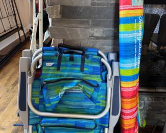 Beach Chairs and Umbrella.