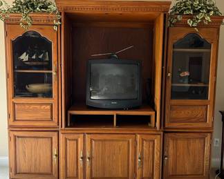 Large 3-piece entertainment cabinet