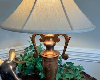 Copper tone lamp
