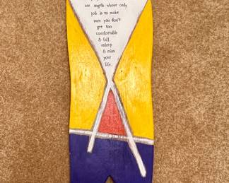 Handcrafted wood and wire sculpture "Angels of Mercy III No. 61" Storypeople by Brian Andreas