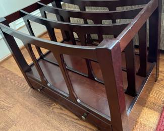Bombay Co. wood magazine rack with drawer