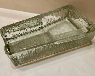 Vintage glass cigar ashtray