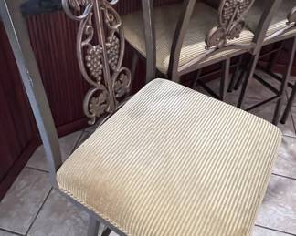 Metal swivel counter height stools (4)