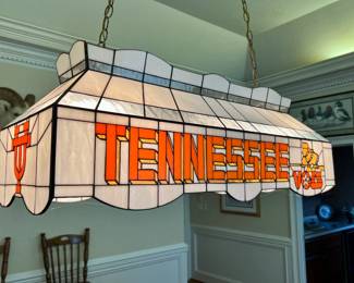 Slag glass Tennessee Vols pool table light