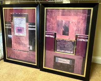 Framed abstract prints 