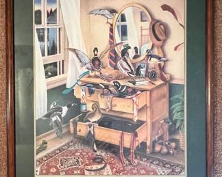 Framed print "Tie One On" by Monte Dolack