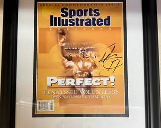 Framed Special Commemorative Issue of Sports Illustrated magazine signed by QB Tee Martin